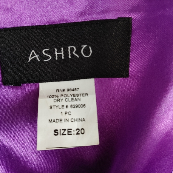 Purple formal blouse - Picture 6 of 6